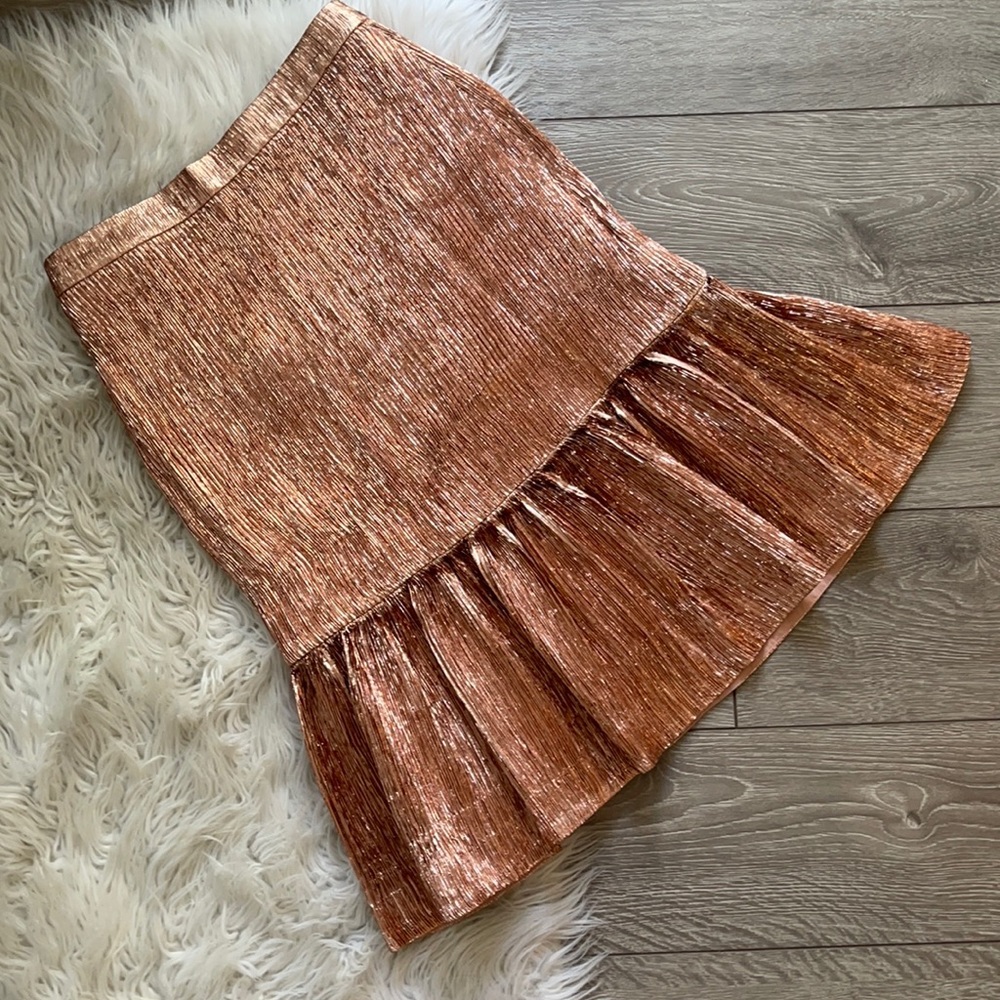 J.Crew Mermaid Rose Gold Skirt, Size 0
